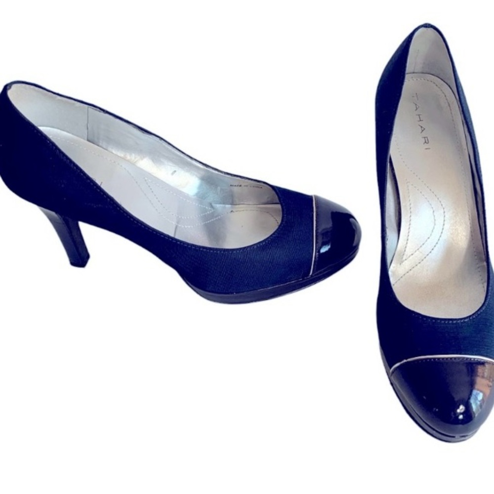 Tahari Laurie Cap Heels Sz 7.5 - Picture 4 of 7